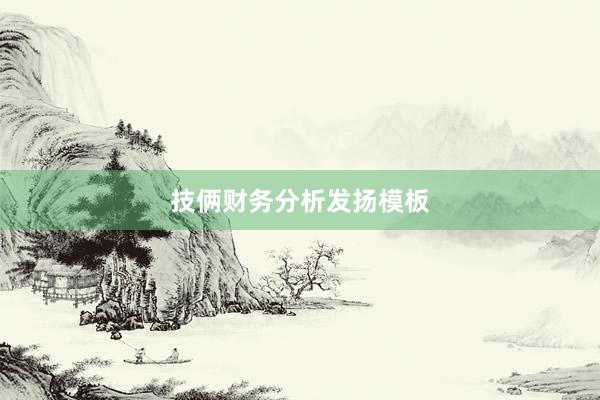 技俩财务分析发扬模板