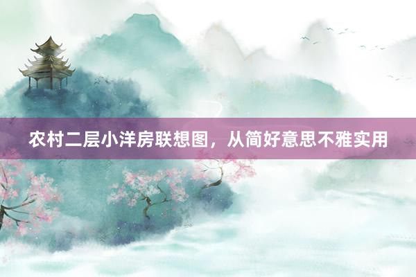 农村二层小洋房联想图，从简好意思不雅实用