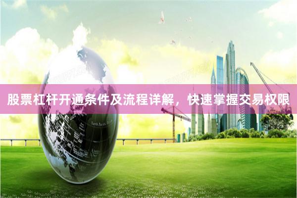 股票杠杆开通条件及流程详解,快速掌握交易权限